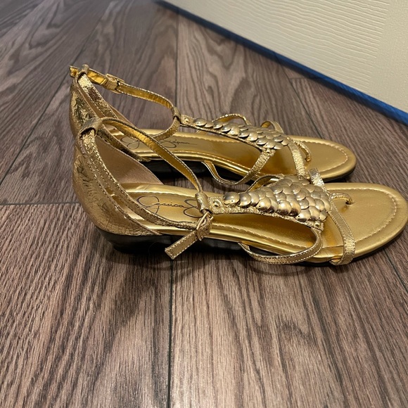 Jessica Simpson Gold Sandals - Picture 7 of 7